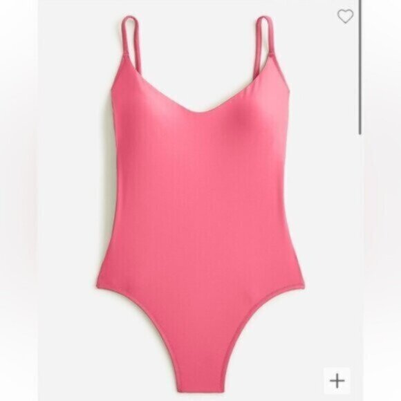 NWT J.Crew Women's Pink Scoop Neck One Piece Swimsuit Size 22 - Picture 1 of 6